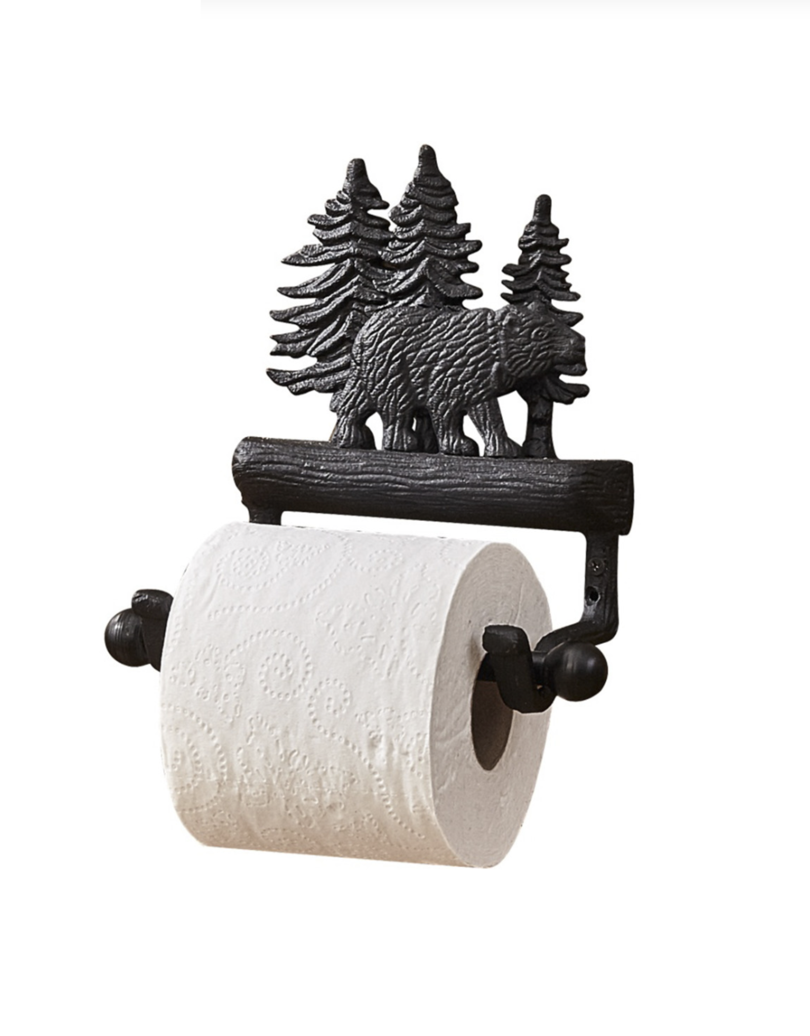 Park Designs Toilet Tissue Holder - Cast Black Bear