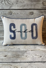Little Birdie Blue Tones Pillow - Soo Lake