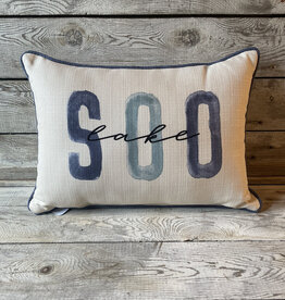 Little Birdie Blue Tones Pillow - Soo Lake