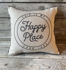Little Birdie My Happy Place Seal Pillow - Long Lake