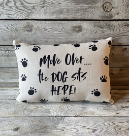 Little Birdie Move Over, the Dog Sits Here Pillow