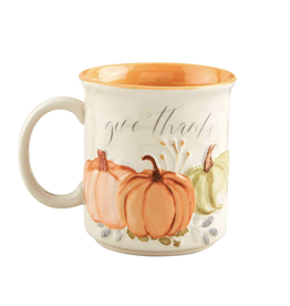 Mudpie Thanks Gather Pumpkin Mug