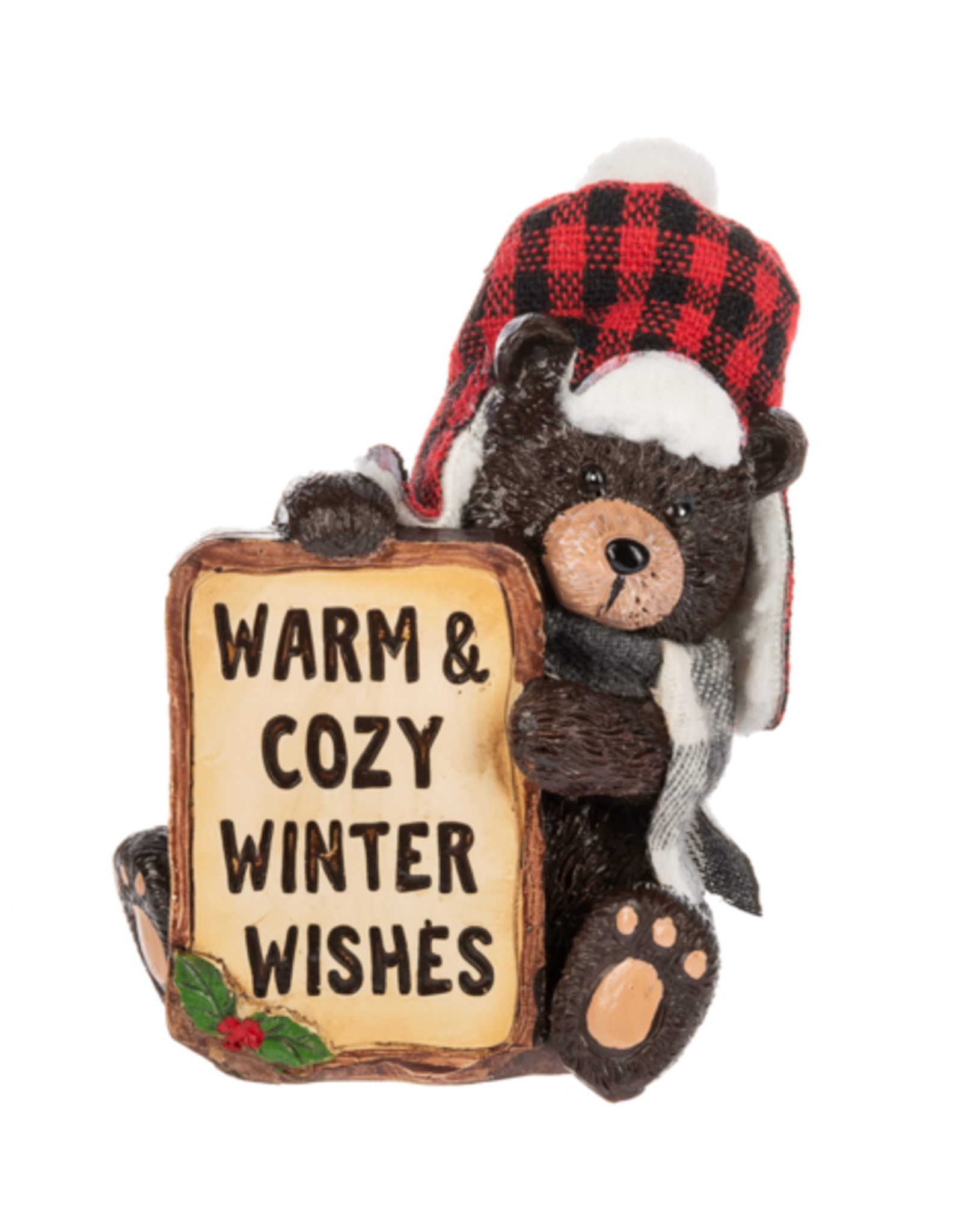 Ganz Cozy Cabin Bear Figurine - Warm & Cozy