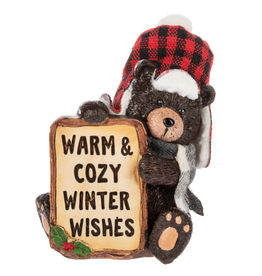 Ganz Cozy Cabin Bear Figurine - Warm & Cozy