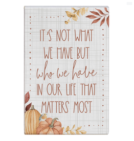 Sincere Surroundings Who We Have Pumpkins Sign