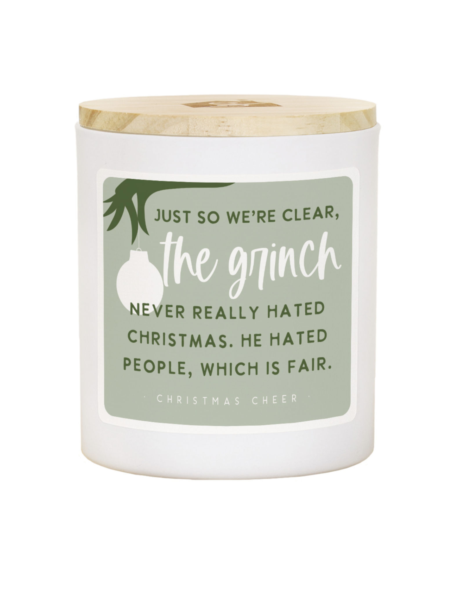 Sincere Surroundings Grinch Hated People Candle (Cheer)