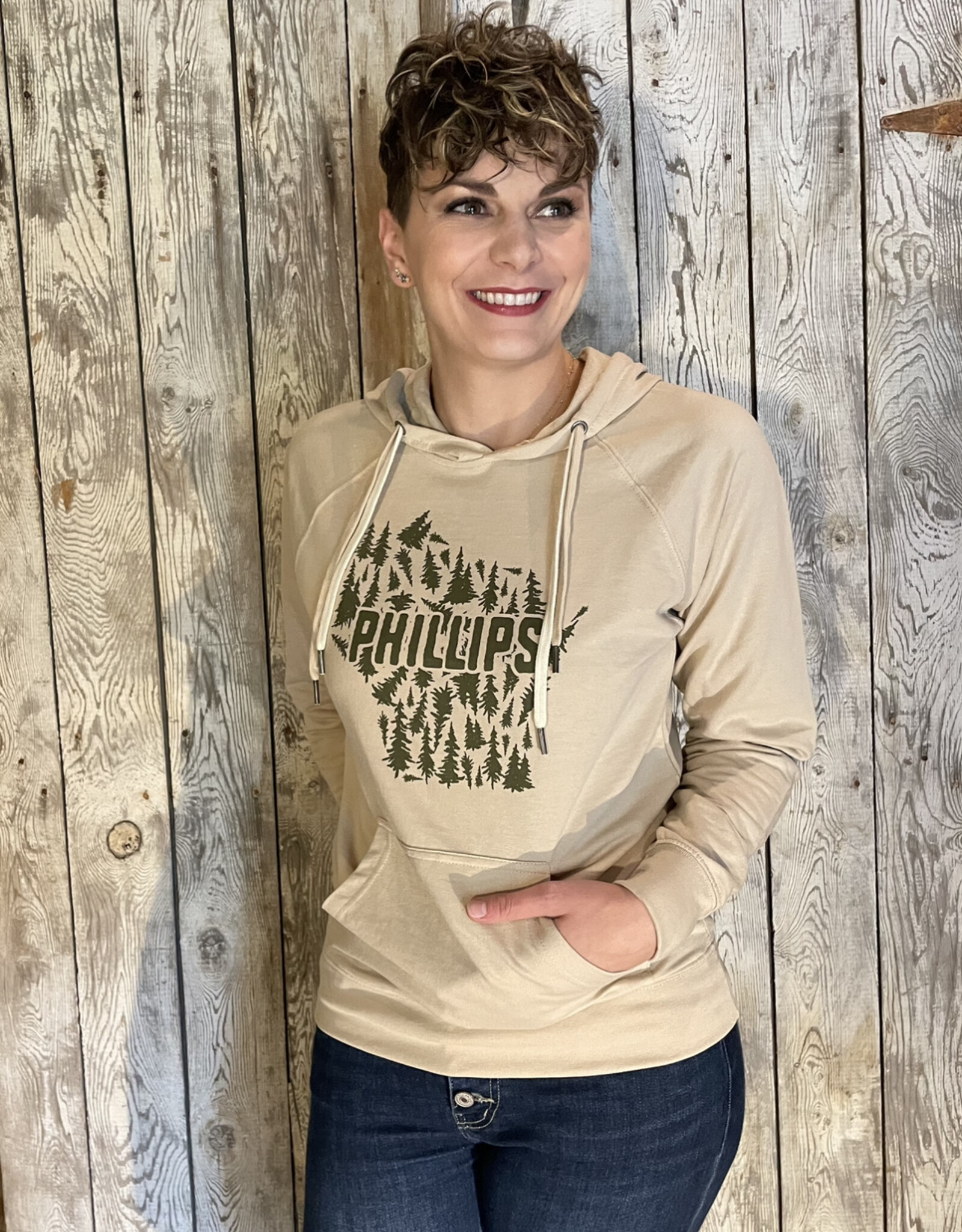 Phillips Wisconsin Tree Hoodie Cabin Creations
