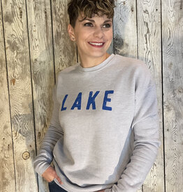 Oat Collective SALE Lake Graphic Crew Sweatshirt - Light Blue