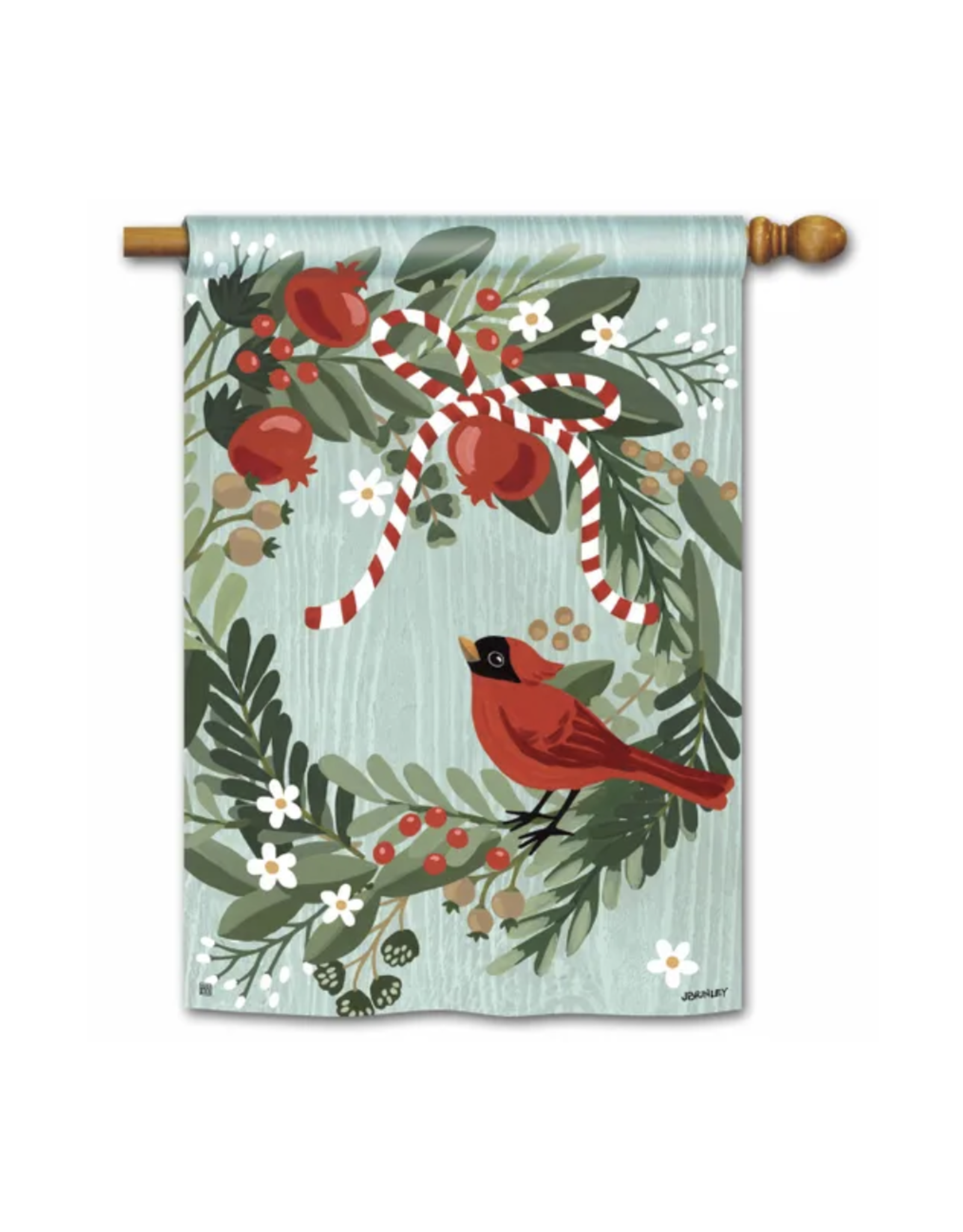 Studio M SALE Cardinal Wreath Standard Flag