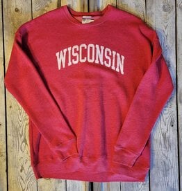 Oat Collective Wisconsin Crew Sweatshirt - Cranberry Heather