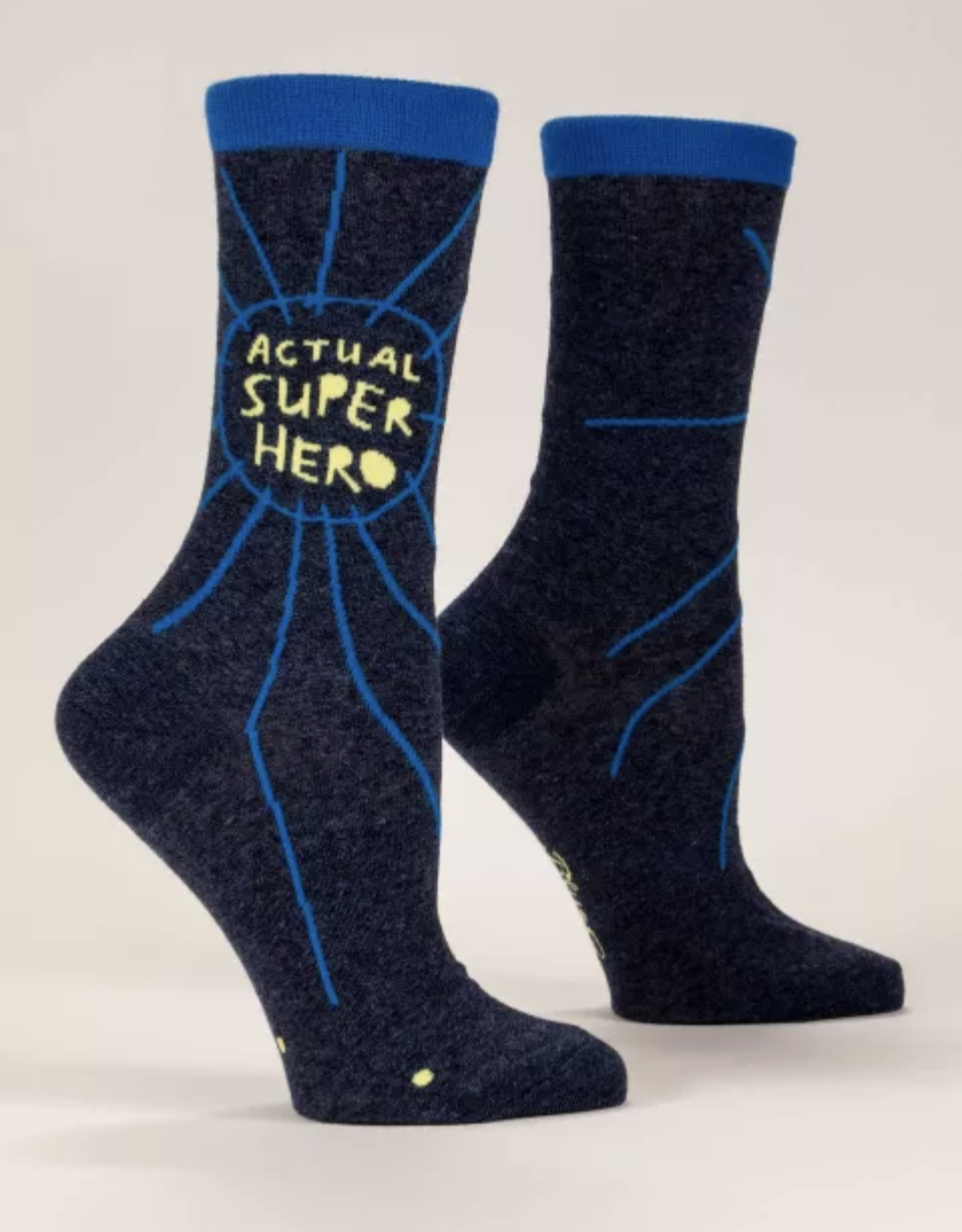 Blue Q Actual Superhero Crew Socks