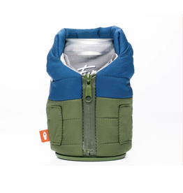 Puffin Coolers The Puffy Vest - Olive Green/Sailor Blue