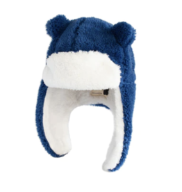 Flap Jack Kids SALE Navy Sherpa Trapper Hat - 6-24 Month