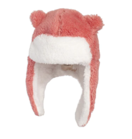 Flap Jack Kids Pink Sherpa Trapper Hat - 6-24 Month