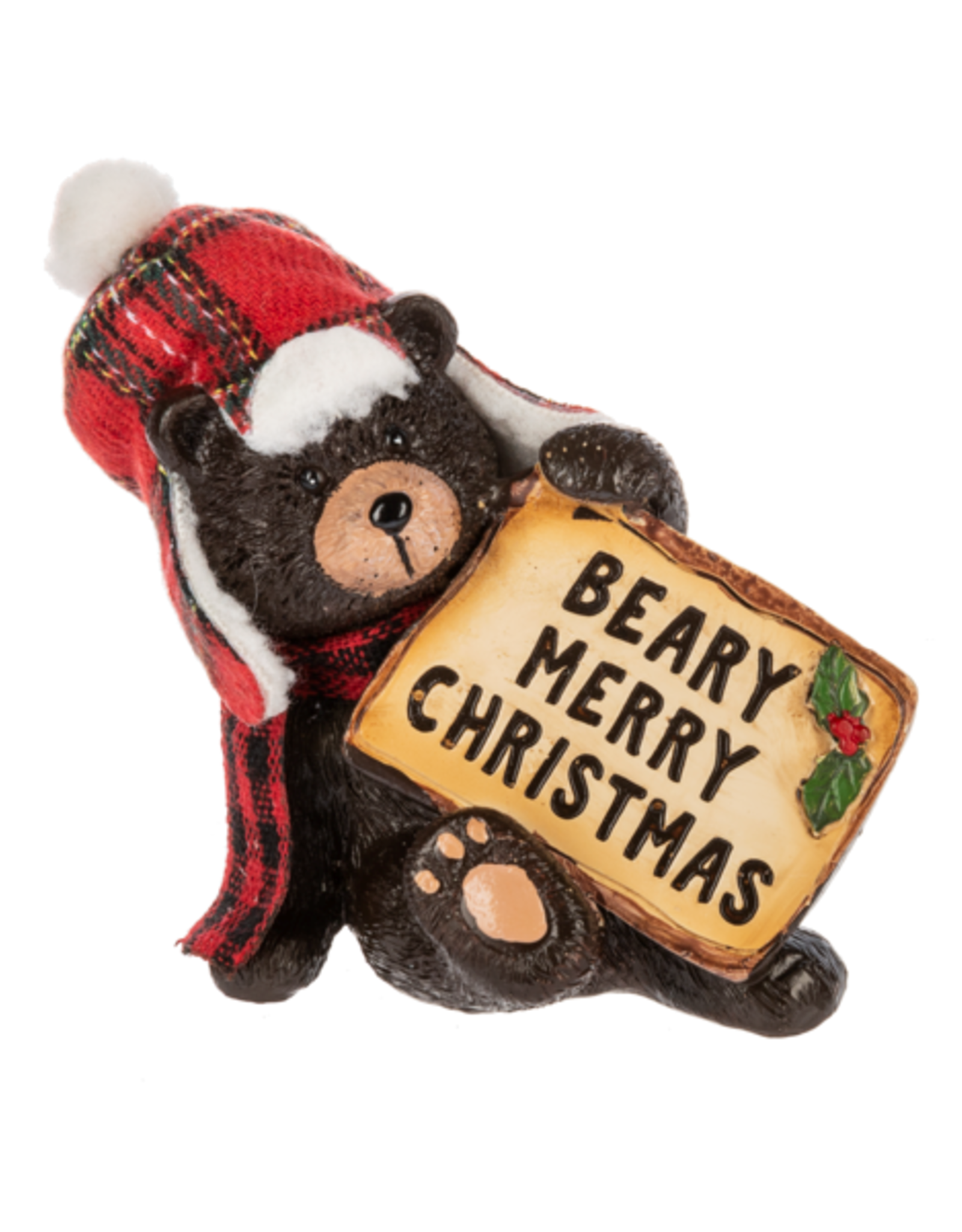 Ganz Cozy Cabin Bear Figurine - Beary Merry Christmas