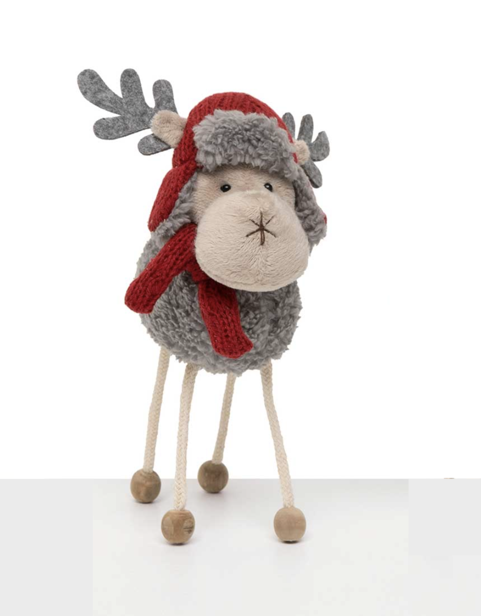 Meravic 8.5" Moose w/ 4 Wired Legs - Red Hat