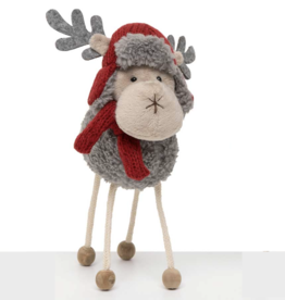 Meravic 8.5" Moose w/ 4 Wired Legs - Red Hat