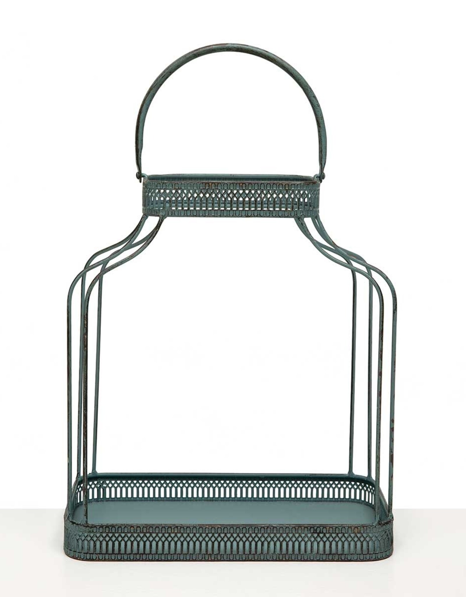 Meravic SALE 13" Antique Blue Lantern Stand