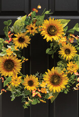 Meravic 22" Sunflower and Daisy Wreath