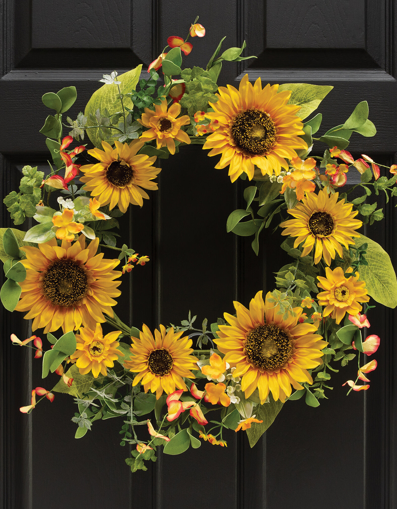 Meravic 22" Sunflower and Daisy Wreath