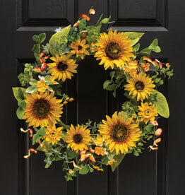 Meravic 22" Sunflower and Daisy Wreath