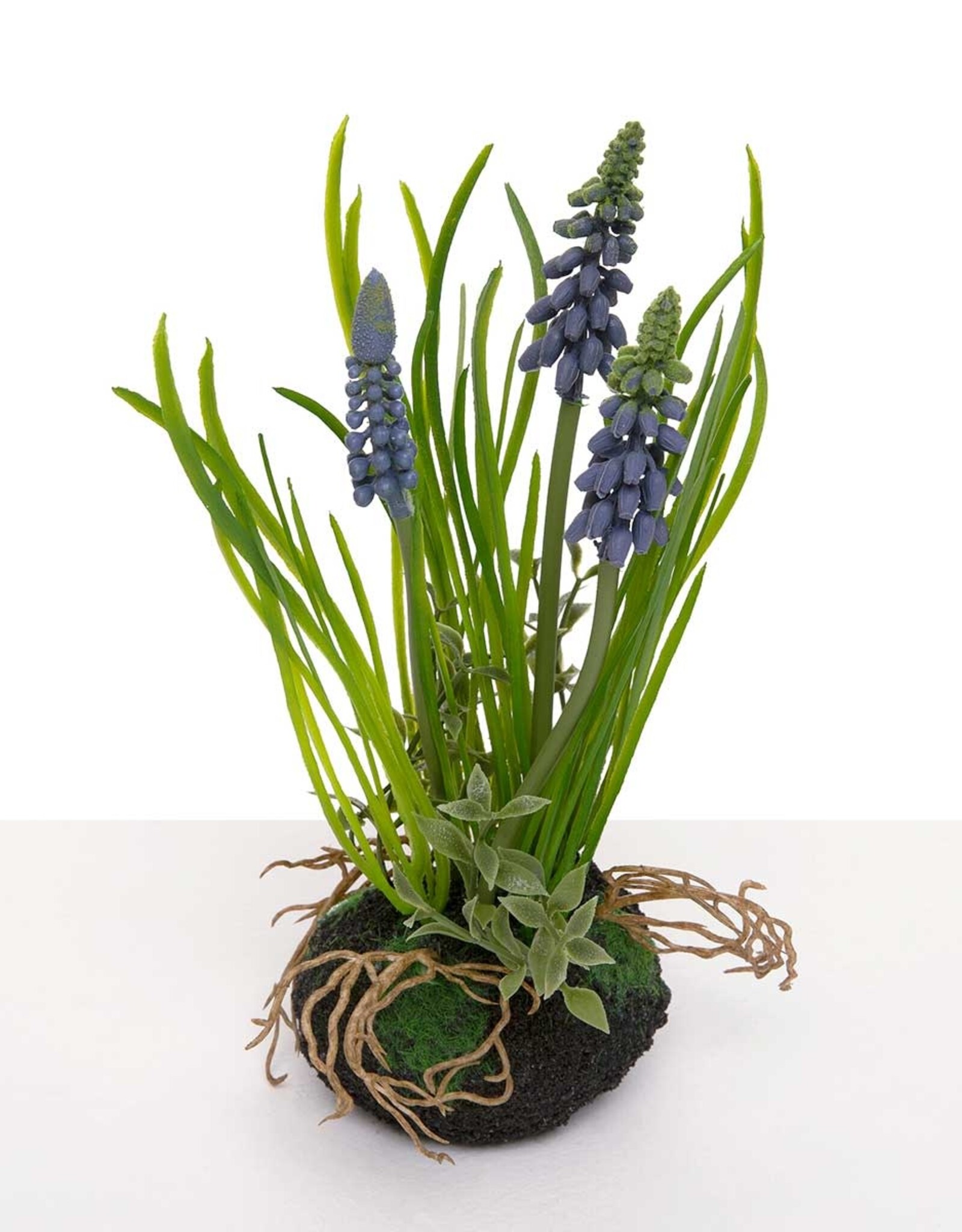Meravic 8" Blue Grape Hyacinth with Faux Dirt