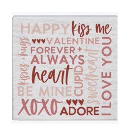 Sincere Surroundings Valentine Word Collage Sign