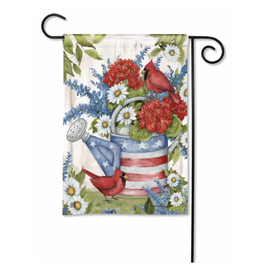 Studio M Stars and Stripes Watering Can Garden Flag
