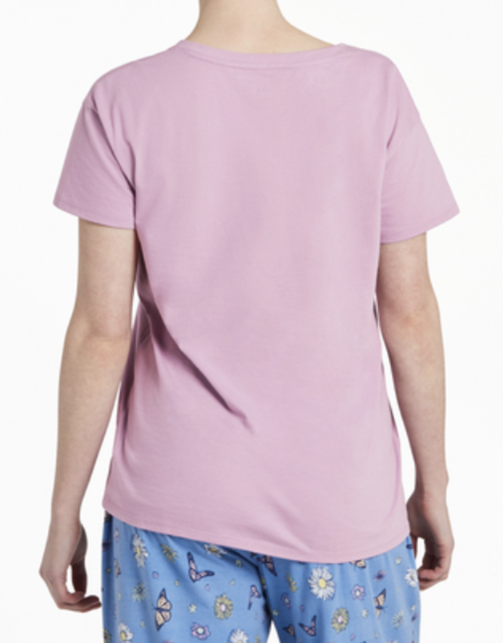 Life Is Good SALE Women's Butterfly and Floral Compass Snuggle Up Relaxed Sleep Vee