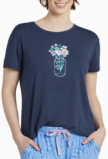 Life Is Good SALE Women's Jar Bouquet Lightweight SleepTee