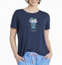 Life Is Good SALE Women's Jar Bouquet Lightweight SleepTee