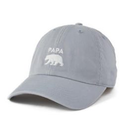 Life Is Good Adult Unisex Papa Bear Silhouette Chill Cap - Stone Blue