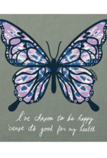 Life Is Good Women's Tie Dye Butterfly Happy Long Sleeve Crusher-Lite Hooded Tee