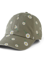 Life Is Good Adult Unisex Peace Daisy Pattern Chill Cap - Moss Green