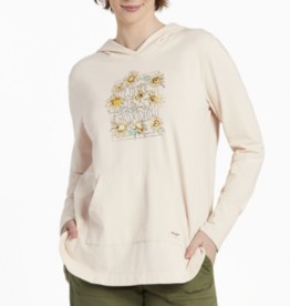 Life Is Good SALE Women's Sunflower Sketch Crusher-Flex Hoodie Tunic