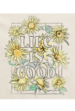 Life Is Good Women's Sunflower Sketch Crusher-Flex Hoodie Tunic
