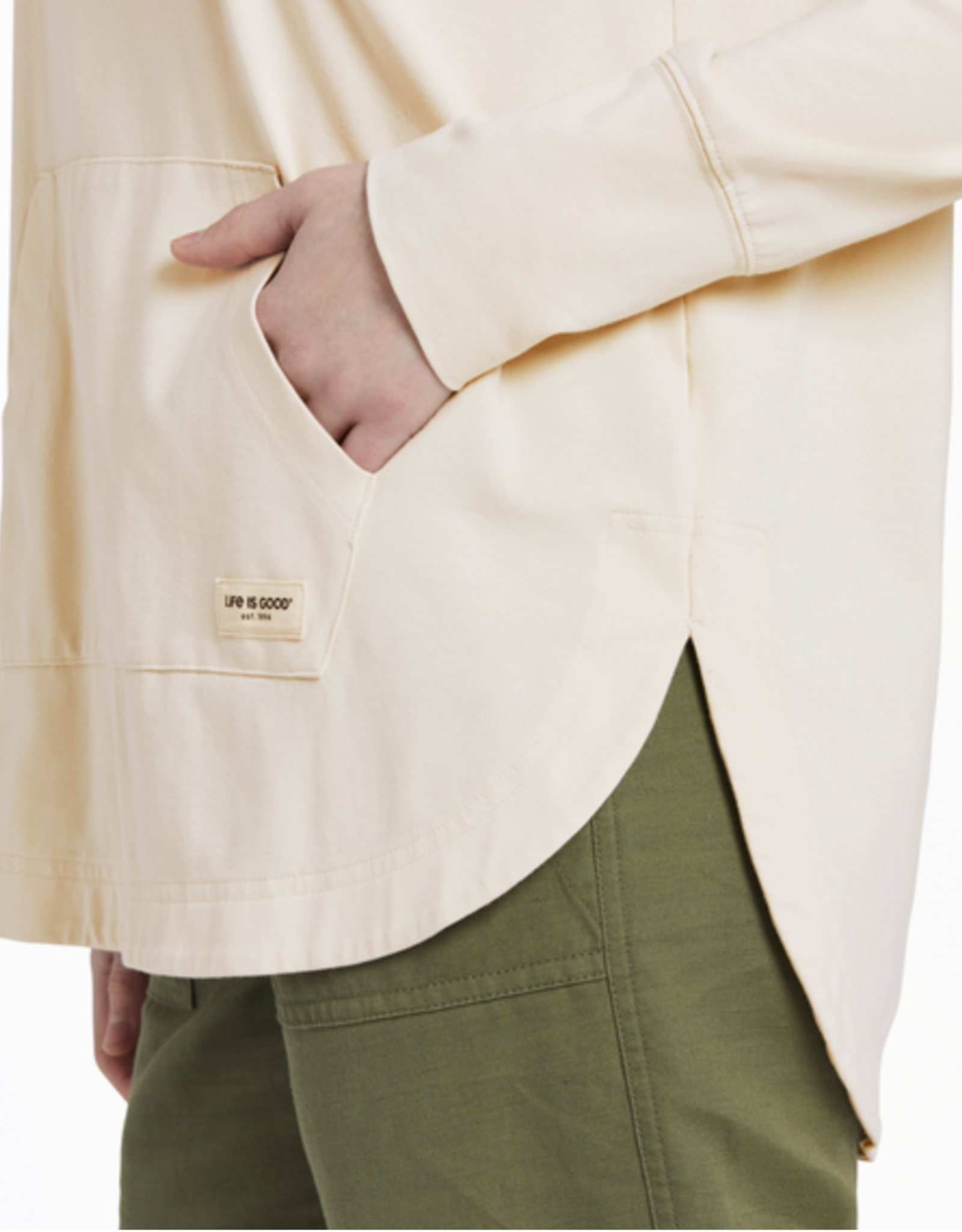 Life Is Good SALE Women's Sunflower Sketch Crusher-Flex Hoodie Tunic