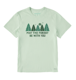 Life Is Good SALE Men's May The Forest Be With You Short Sleeve Crusher Tee
