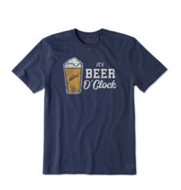 Life Is Good Men's It's Beer O'clock Short Sleeve CrusherTee