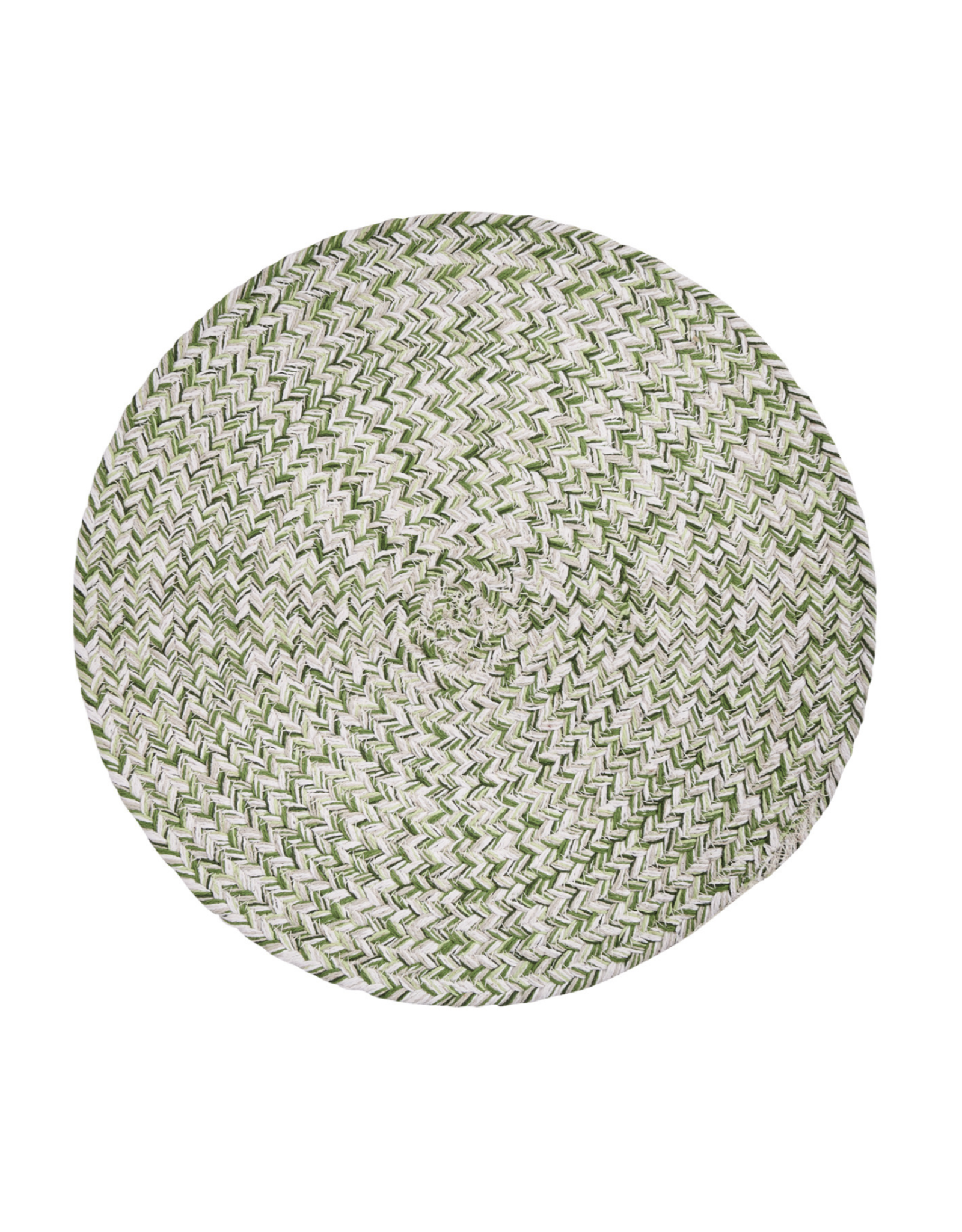 Park Designs Round Placemat - Spice Bin Braided Mint 15"