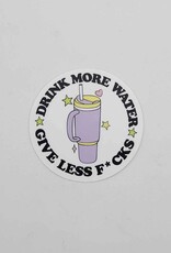 Big Moods Stickers Drink More Water, Give Less Sticker