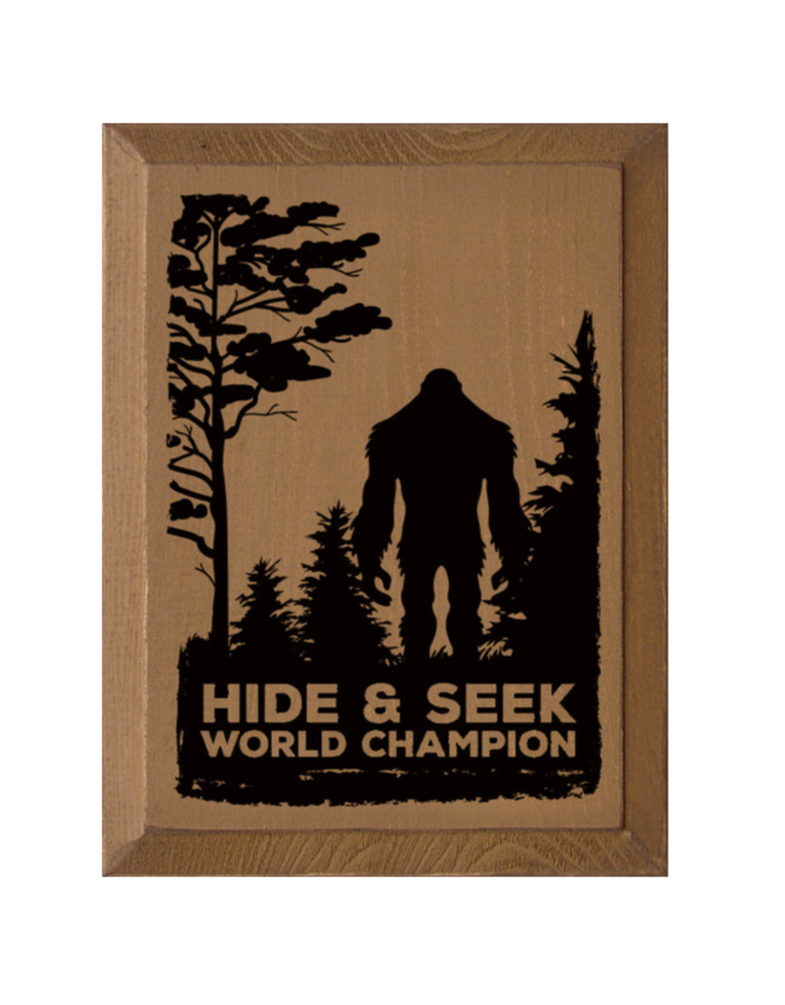 Sawdust City Hide & Seek World Champion Sign