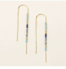 Scout Chromacolor Miyuki Thread Earring  - Cobalt Multi/Gold