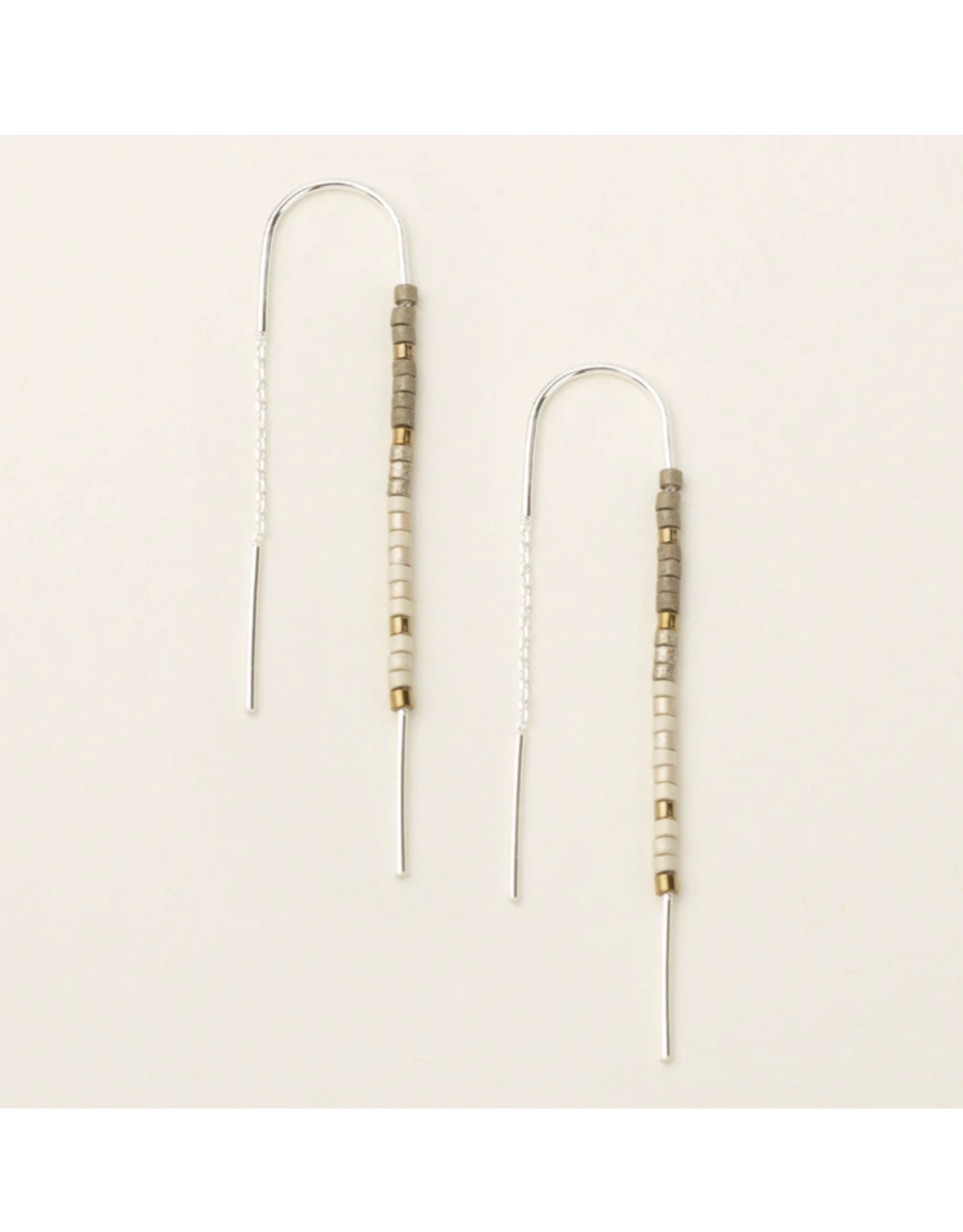 Scout Chromacolor Miyuki Thread Earring  - Pewter Multi/Silver