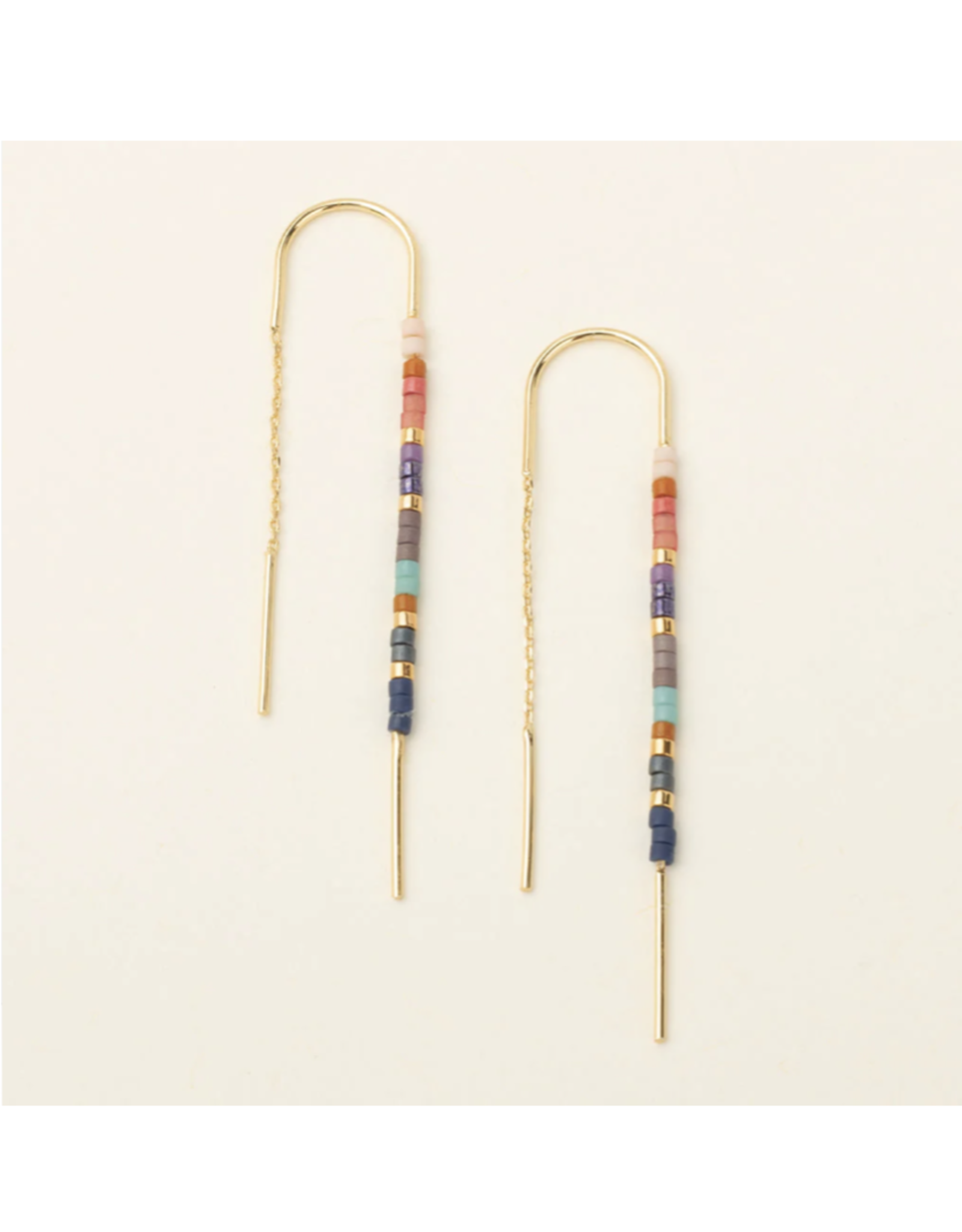 Scout Chromacolor Miyuki Thread Earring  - Dark Multi/Gold