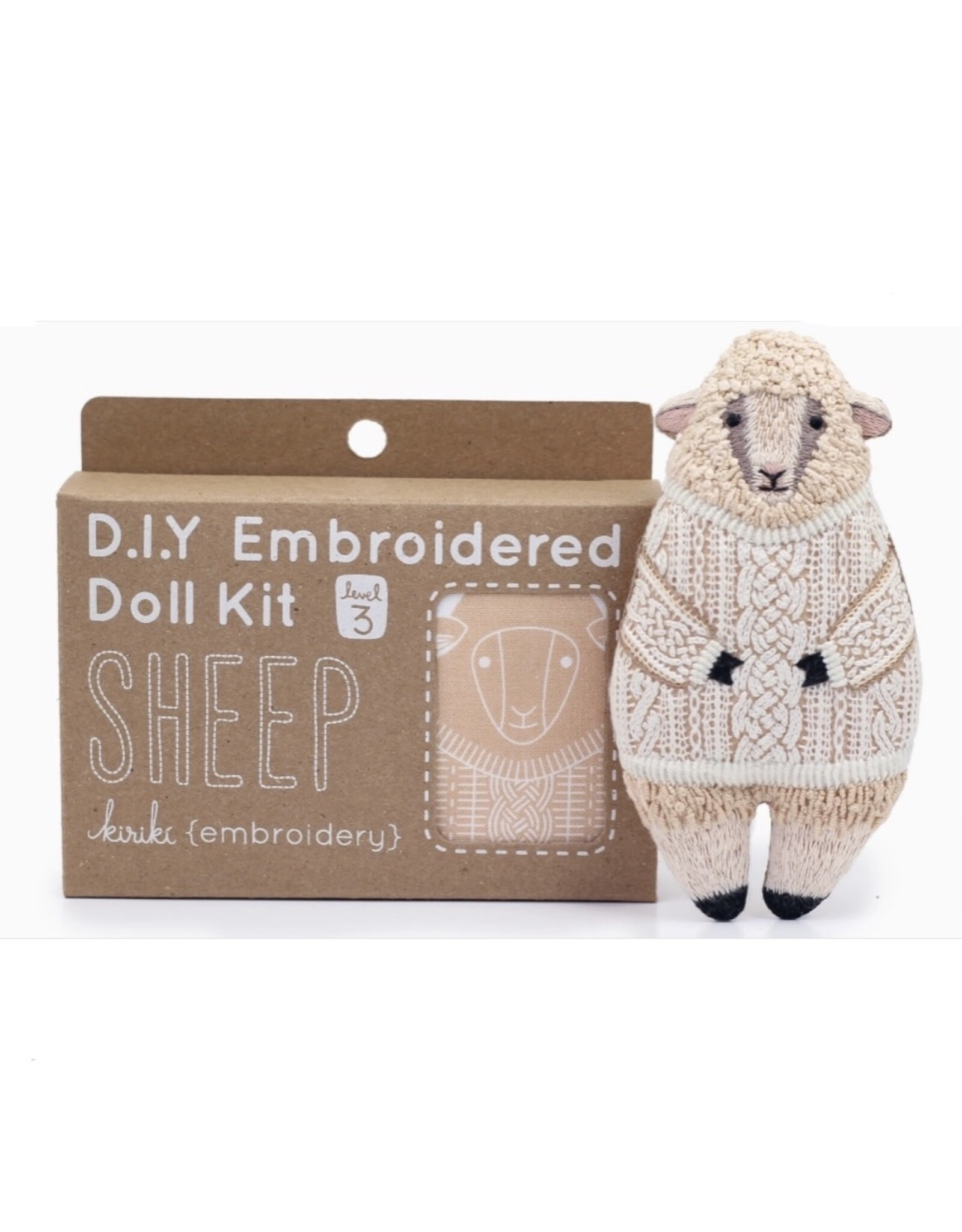 Kiriki Press SALE Sheep - Embroidery Kit w/ Hoop