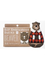 Kiriki Press Beaver - Embroidery Kit w/ Hoop