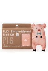 Kiriki Press SALE Pig - Embroidery Kit w/ Hoop