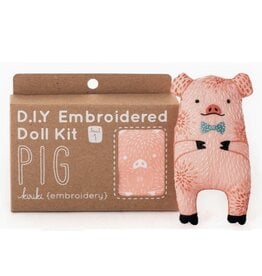 Kiriki Press Pig - Embroidery Kit w/ Hoop