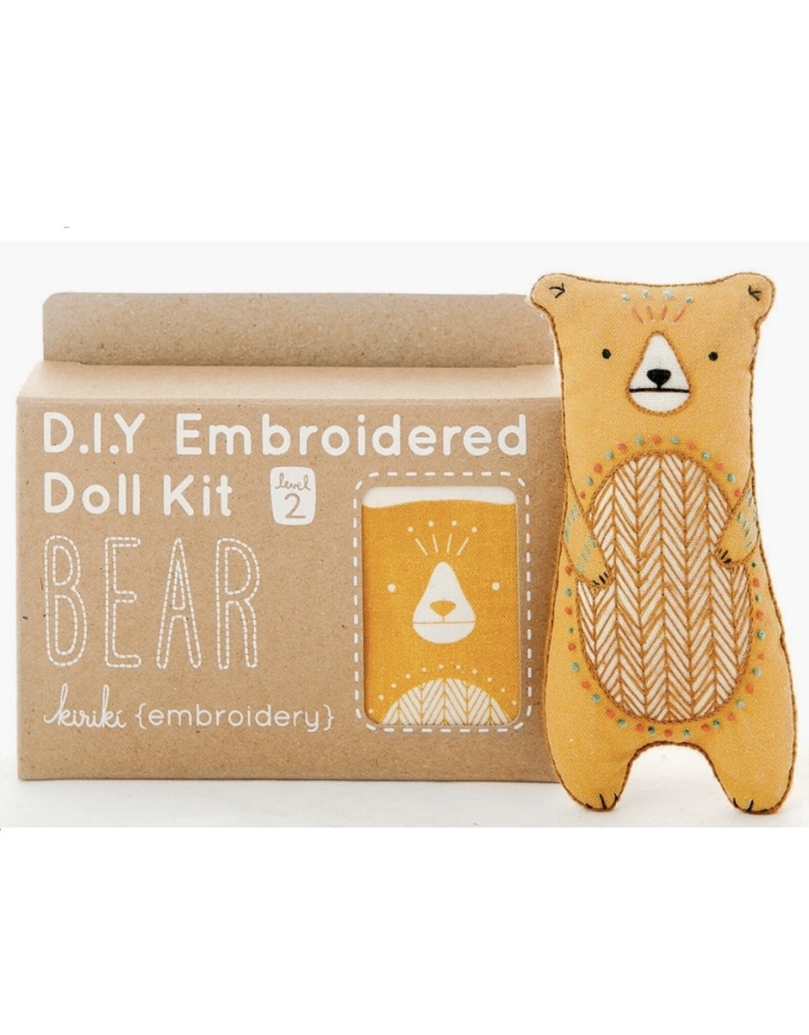 Kiriki Press SALE Bear - Embroidery Kit w/ Hoop